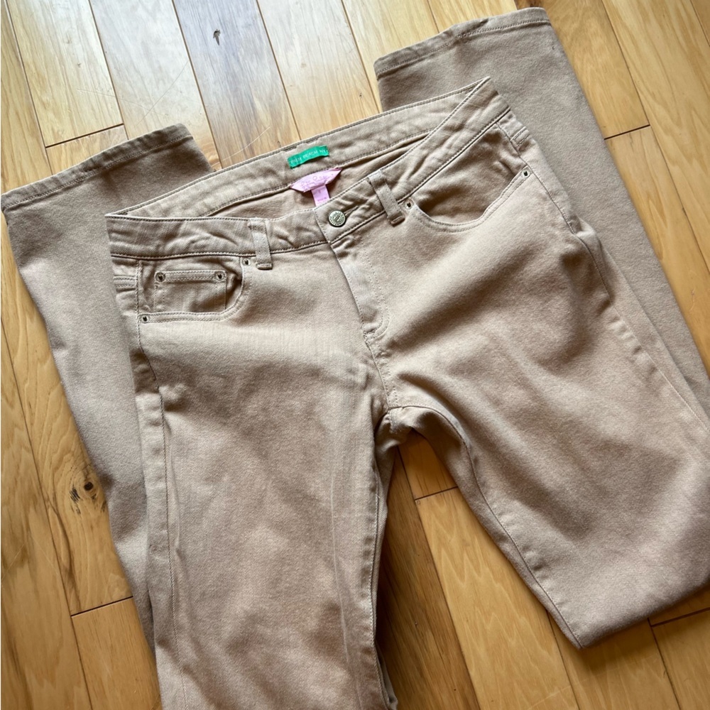 Lily Pulitzer Khaki Tan Palm Beach Fit Women’s Jeans Pants